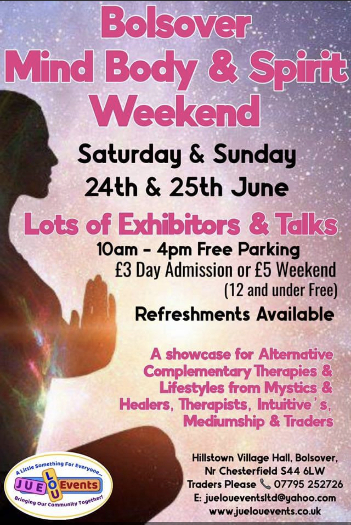 Bolsover Mind Body &  Spirit Weekend - 24th / 25th June
