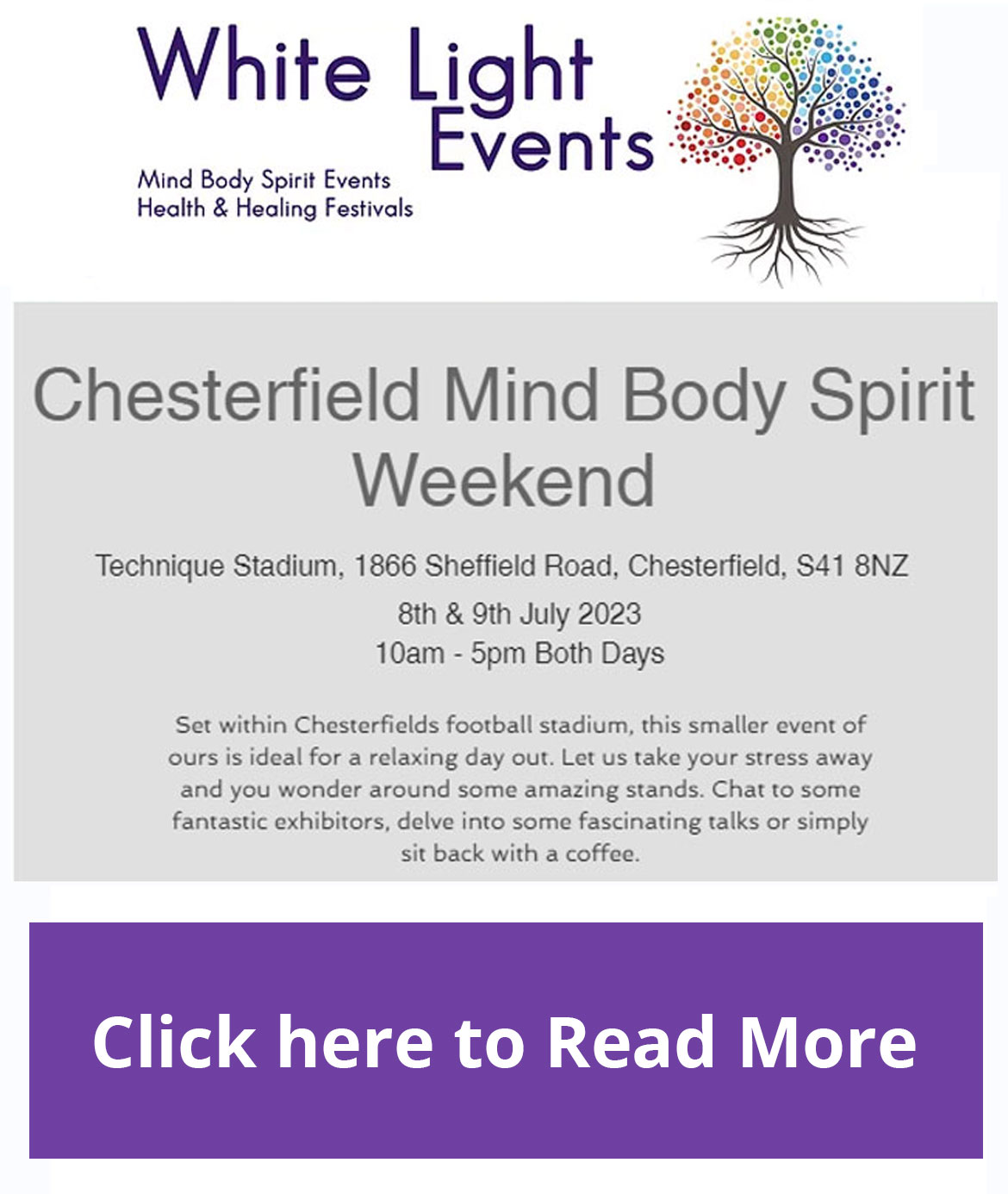 Chesterfield Mind Body Spirit Weekend - 8th July / 9th July