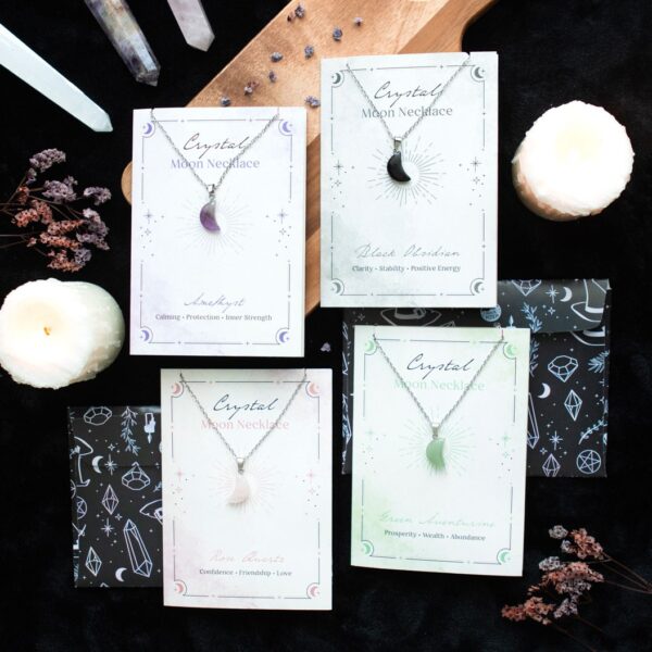 Crystal Moon Necklace Gift Cards