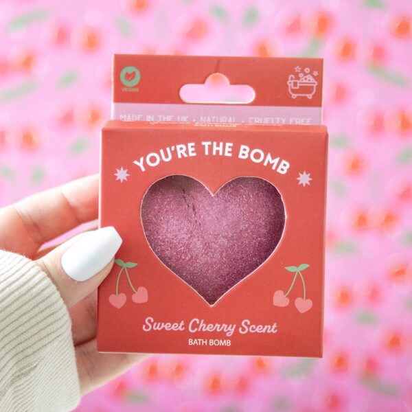 You're the Bomb Cherry Heart Bath Bomb