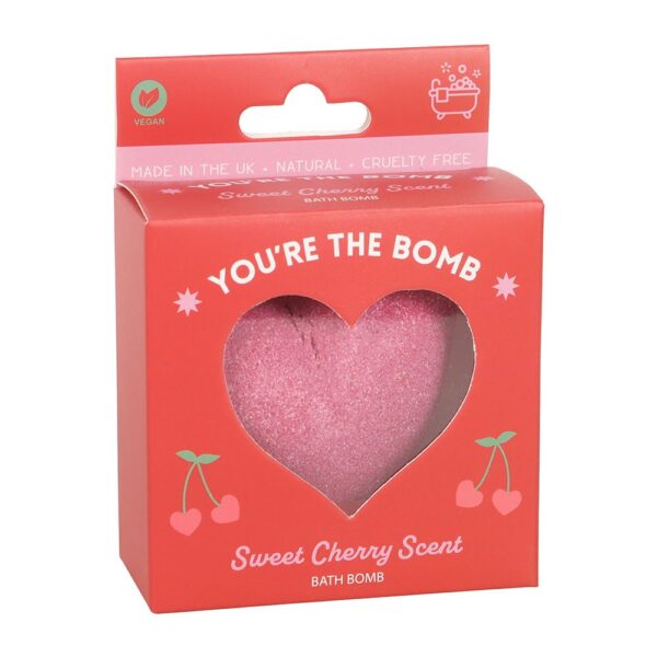 You're the Bomb Cherry Heart Bath Bomb - Image 2