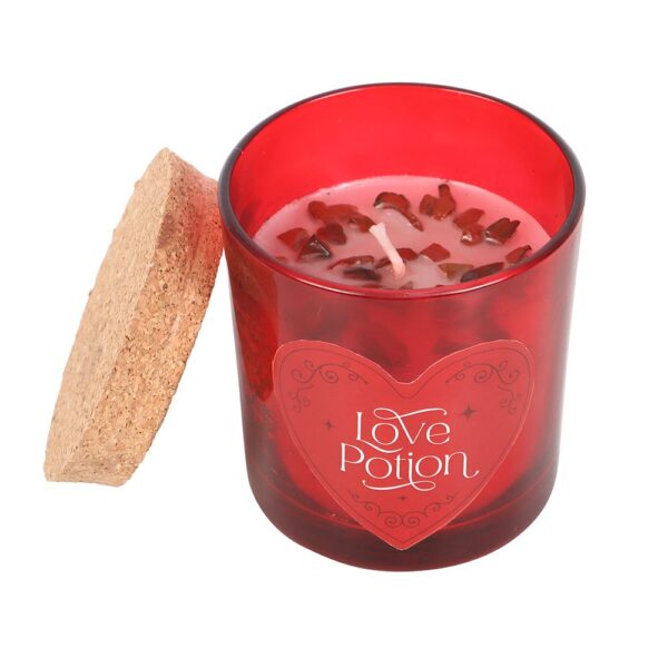 Love Potion Raspberry Crystal Chip Candle - Image 3