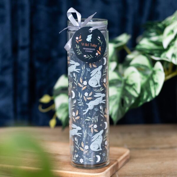 Midnight Hare Wild Tulip Tube Candle