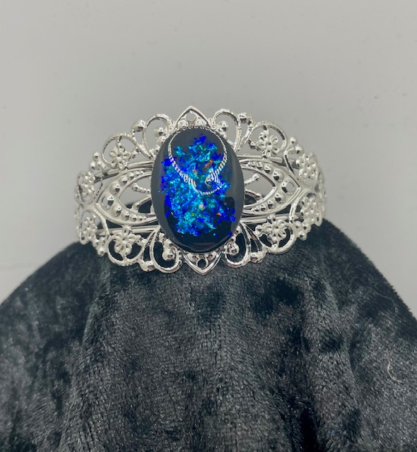 Blue Shungite Cuff Bracelet - Image 3