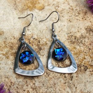 Shungite Silver Activated Earrings
